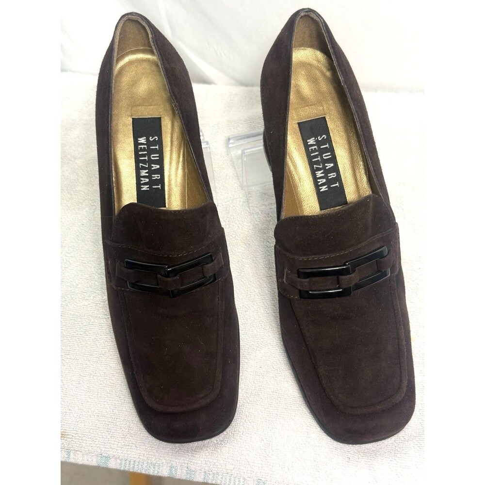 Stuart Weitzman Chocolate Brown Suede Sz 8 Heels NWOT